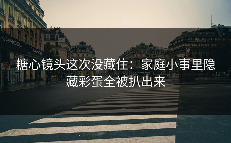 糖心镜头这次没藏住:家庭小事里隐藏彩蛋全被扒出来 糖心镜头这次没藏住:家庭小事里隐藏彩蛋全被扒出来