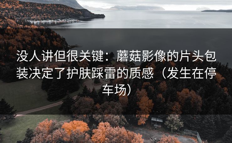 没人讲但很关键：蘑菇影像的片头包装决定了护肤踩雷的质感（发生在停车场）